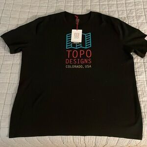 TOPO DESIGNS BLACK T SHIRT COLORADO NEW XXL